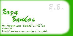 roza bankos business card